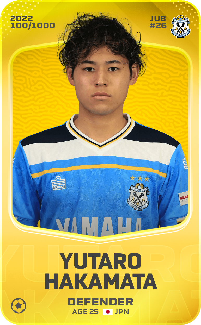 Sorare - Sorare Official - Yutaro Hakamata 2022-23 • Limited 100/1000 - NFT # 82094746059160582052781570474371751212245583991777791390850603443798995200900