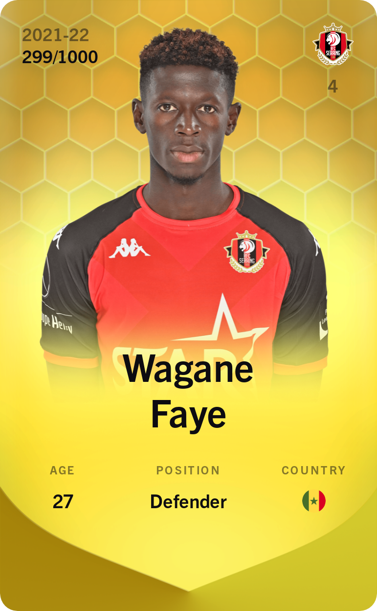 Sorare - Sorare Official - Wagane Faye 2021-22 • Limited 299/1000 - NFT # 48196486096414127778974712172025782822557752601798283034592094162850321850757