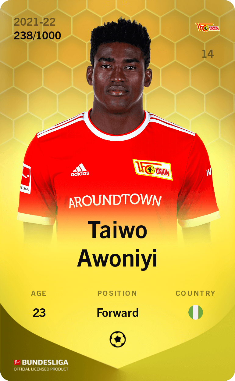 Taiwo Awoniyi 2021-22 • Limited 238/1000