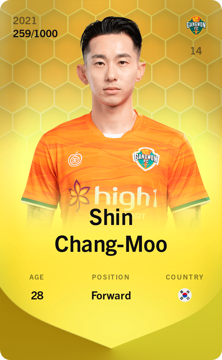 Sorare - Sorare Official - Shin Chang-Moo 2021-22 • Limited 259/1000 - NFT # 86952614719855154693982715670379136974357362997530074973823945225815811221298