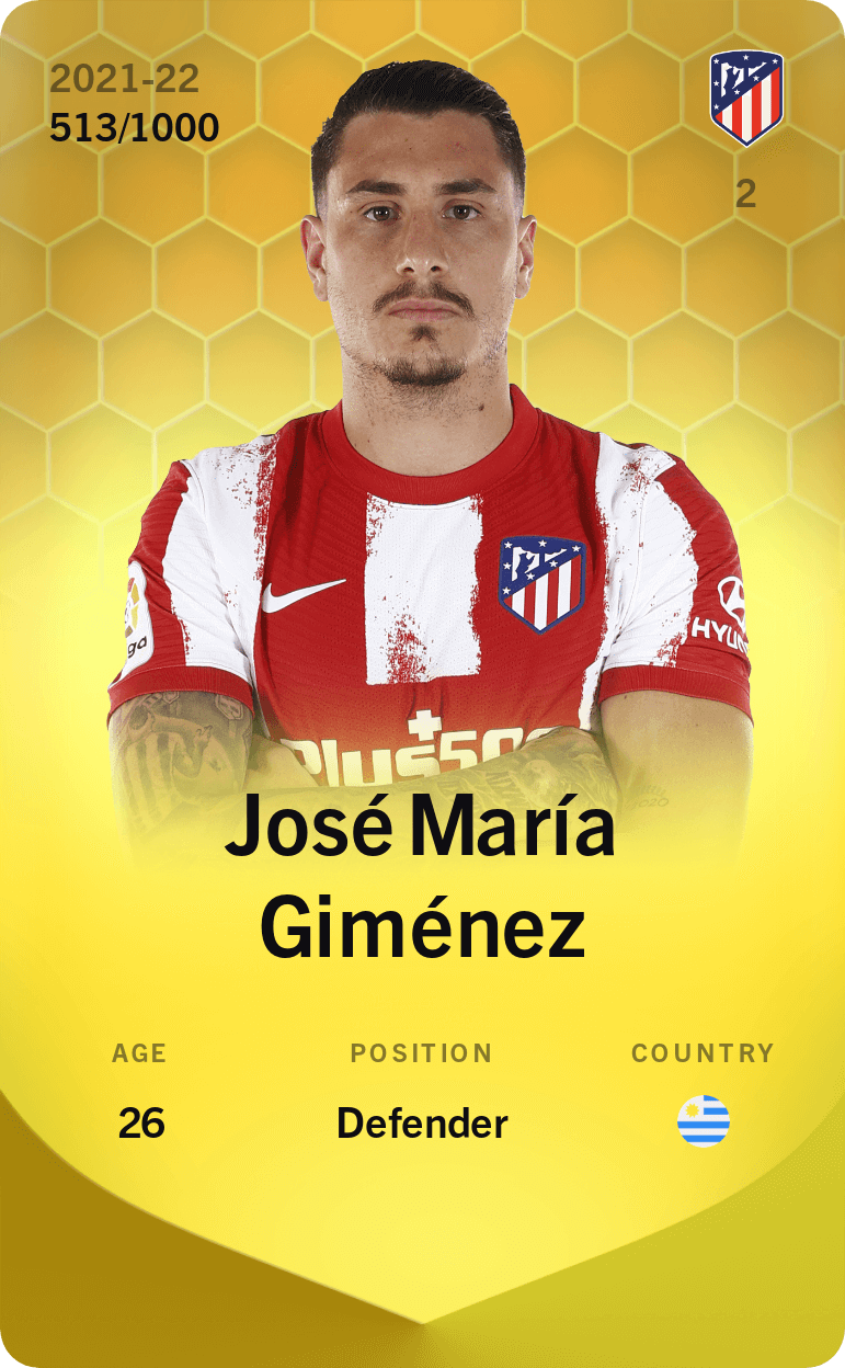 José María Giménez 2021-22 • Limited 513/1000