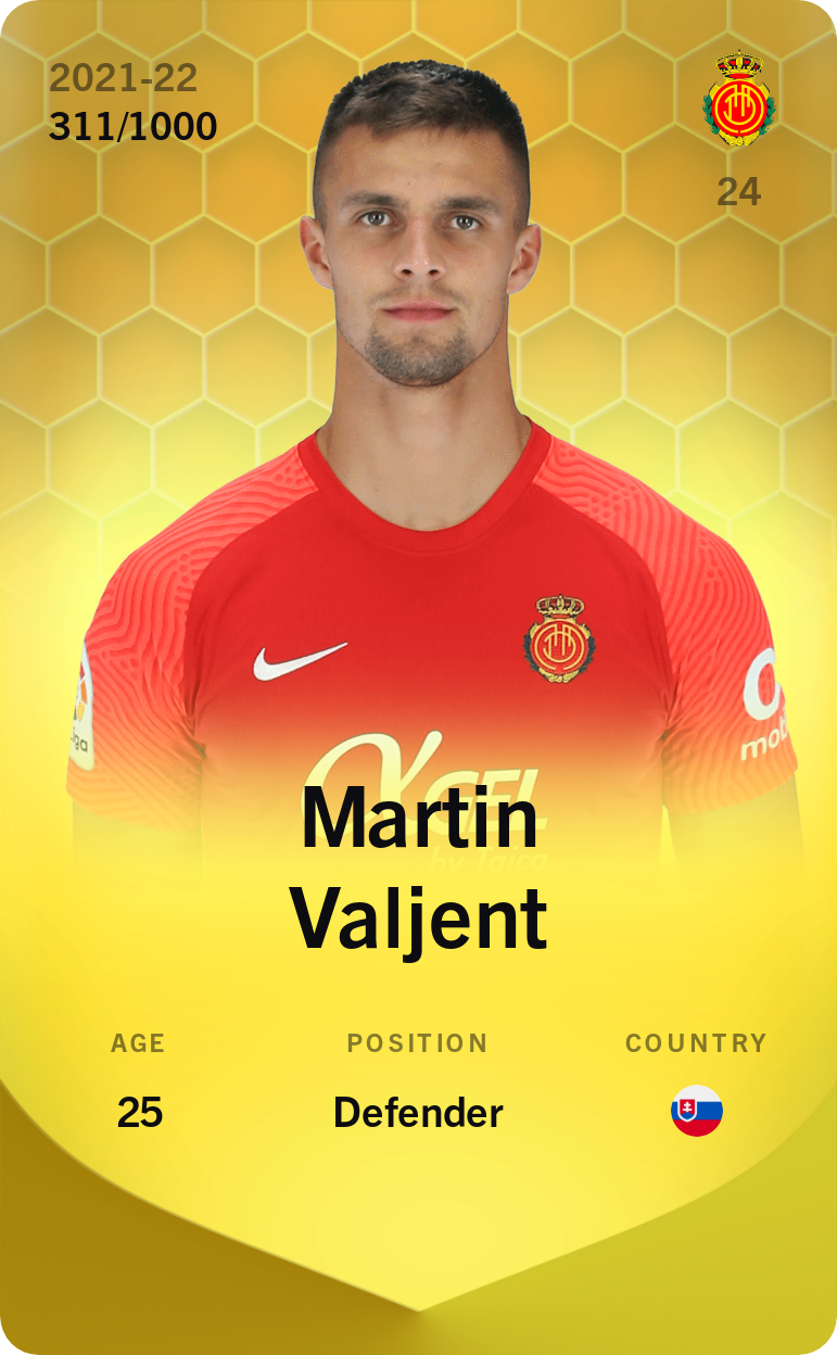 Sorare - Sorare Official - Martin Valjent 2021-22 • Limited 311/1000 - NFT # 79928511585039980195386833255150375823534561967972957431586146173318965409210