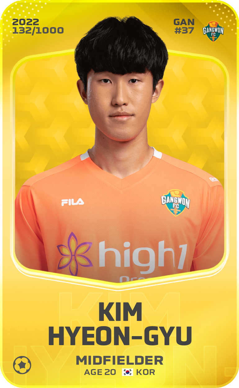Sorare - Sorare Official - Kim Hyeon-Gyu  2022-23 • Limited 132/1000 - NFT # 82207880973609271006182187249299547063721495645681213698498376446756863831855