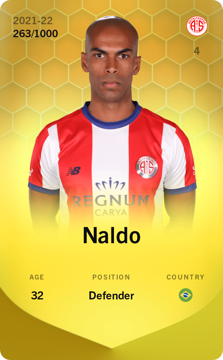 Sorare - Sorare Official - Naldo 2021-22 • Limited 263/1000 - NFT # 408894538750075197166140545954649821062937890009852874381434403978471953085