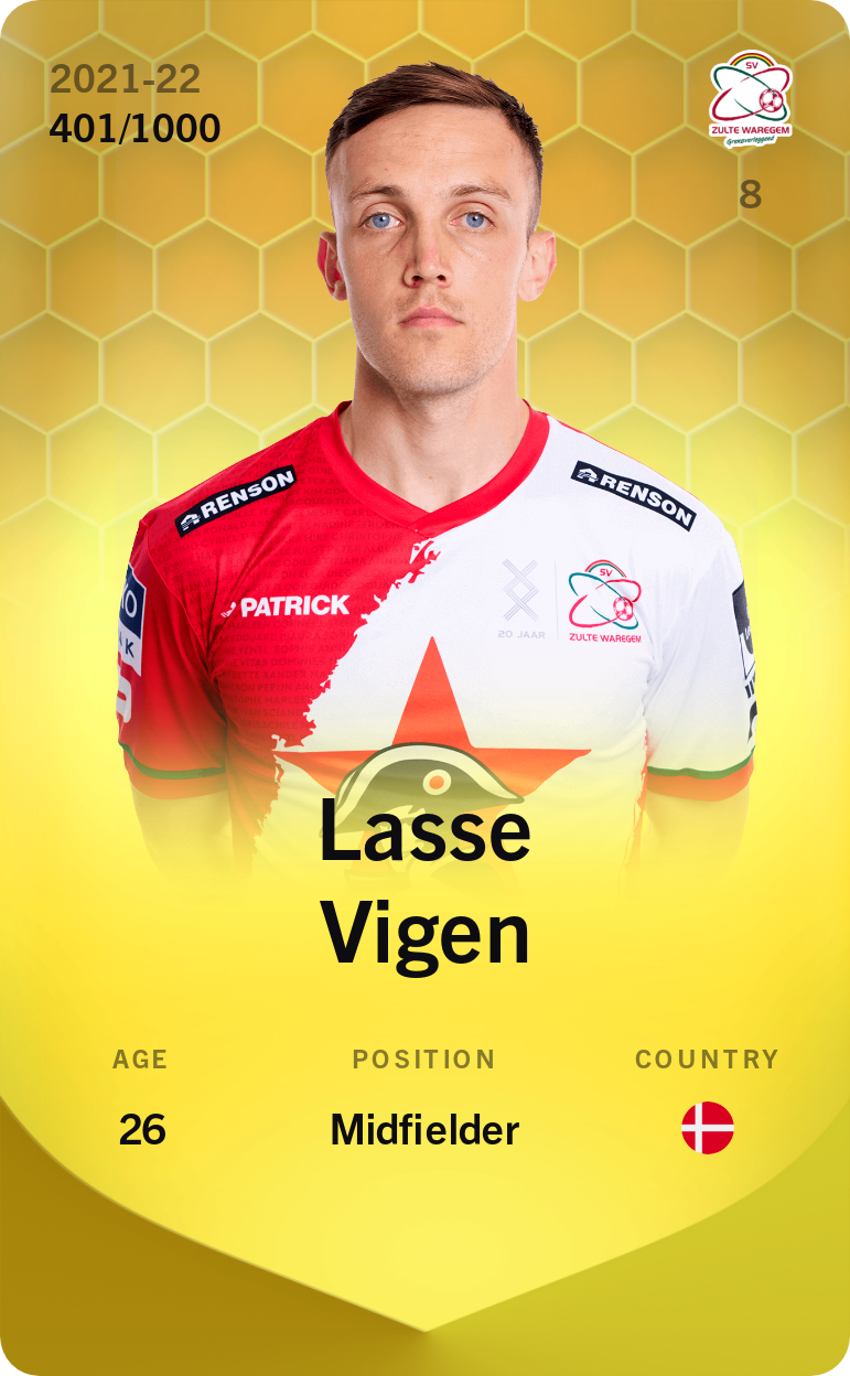 Sorare - Sorare Official - Lasse Vigen 2021-22 • Limited 401/1000 - NFT # 46238000756905782672031968111263907060478726866877197810937462845285258319312