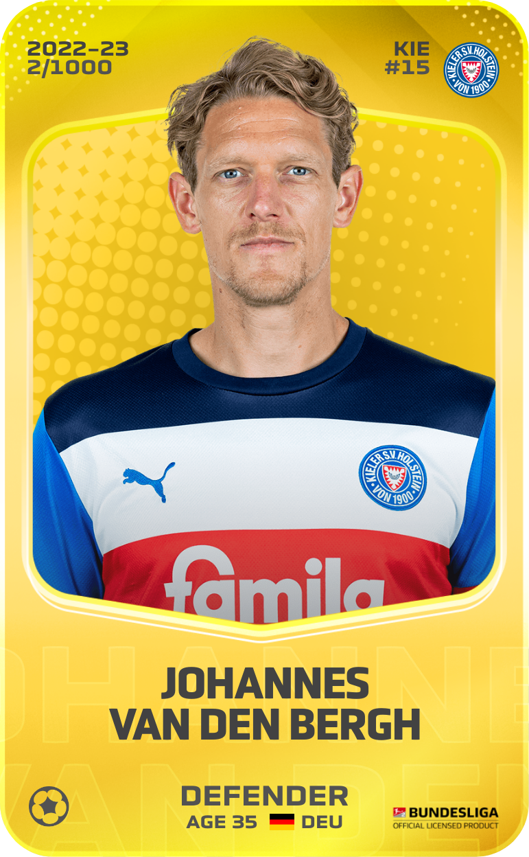 Sorare - Sorare Official - Johannes van den Bergh 2022-23 • Limited 2/1000 - NFT # 11464451863357824867316760284238383080823927006136638633133037908274683442052