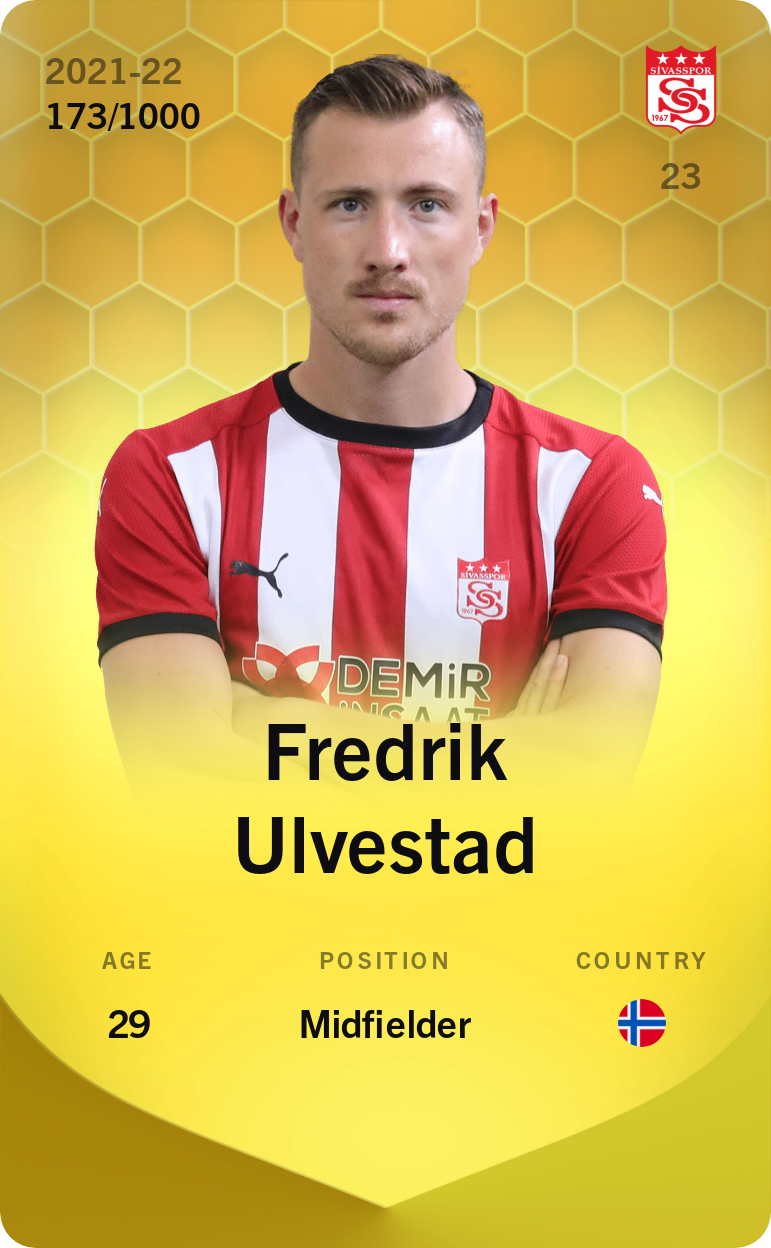 Sorare - Sorare Official - Fredrik Ulvestad 2021-22 • Limited 173/1000 - NFT # 91116343315175353437320038031158839194898416502213211151306930097337986202850