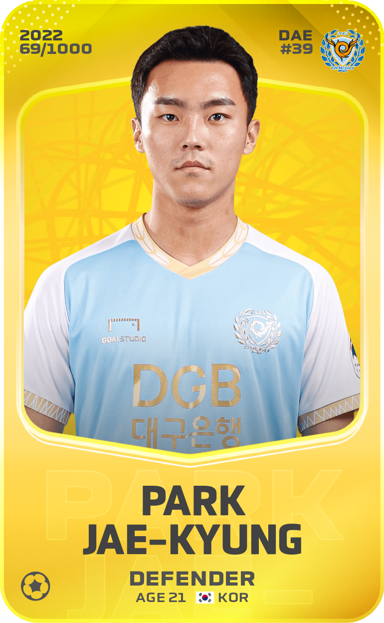 Sorare - Sorare Official - Park Jae-Kyung 2022-23 • Limited 69/1000 - NFT # 50601743741145774758119872331043063678707295292228627478236166096639191585823