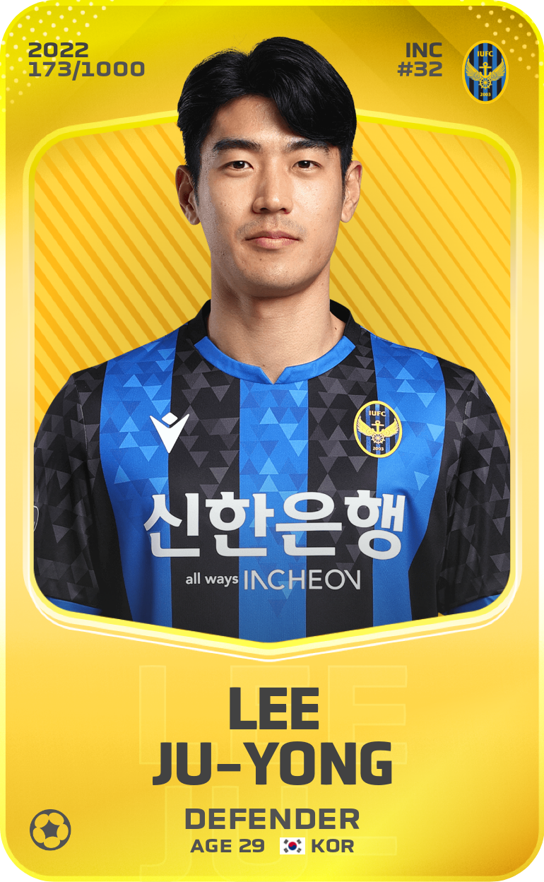 Sorare - Sorare Official - Lee Ju-Yong 2022-23 • Limited 173/1000 - NFT # 56001207611875908323815043650862698589395656441148799058266819423643053082203