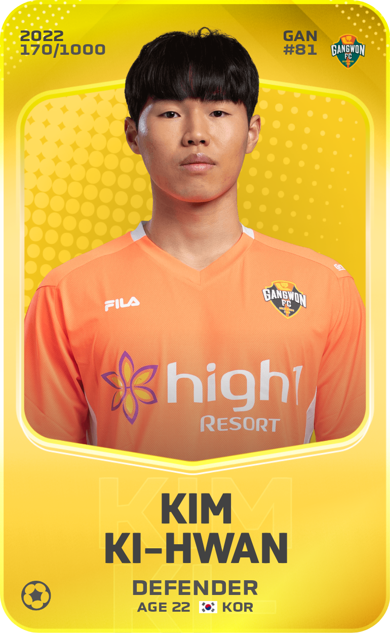 Sorare - Sorare Official - Kim Ki-Hwan 2022-23 • Limited 170/1000 - NFT # 76420473488662210119049924744625683369640674633978104794544389010965772178322