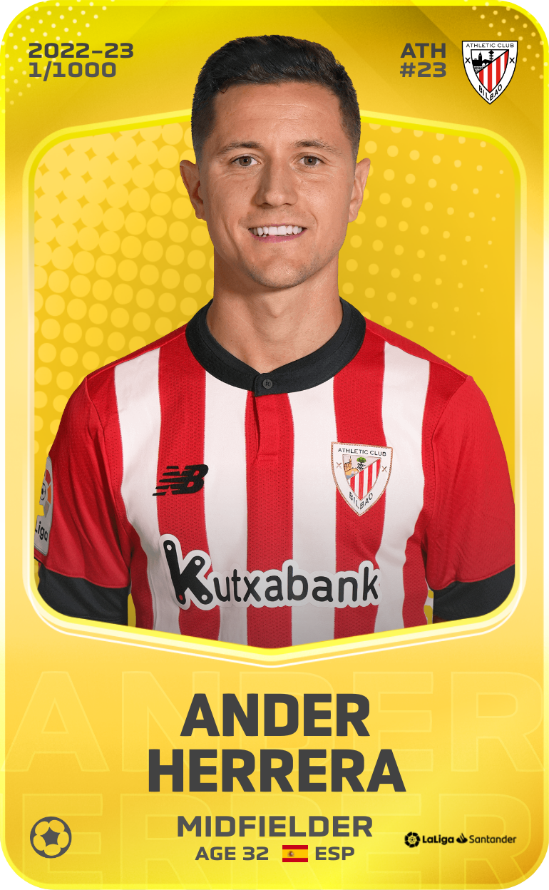 Sorare - Sorare Official - Ander Herrera 2022-23 • Limited 1/1000 - NFT # 102447814141458499907401902878550446974195985105647166191142865405722516449860