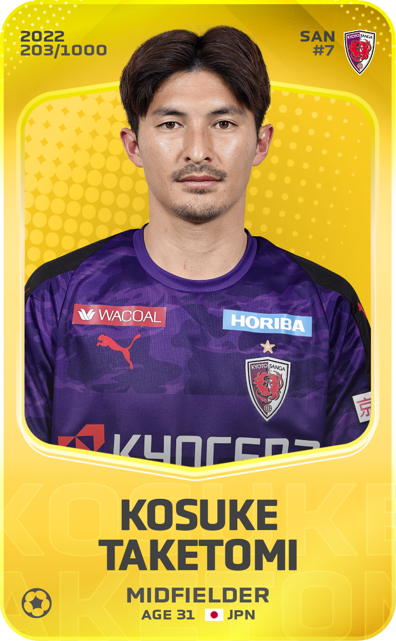 Sorare - Sorare Official - Kosuke Taketomi 2022-23 • Limited 203/1000 - NFT # 68434893120776097201260340712855326503442743105779436857846716100186878837372