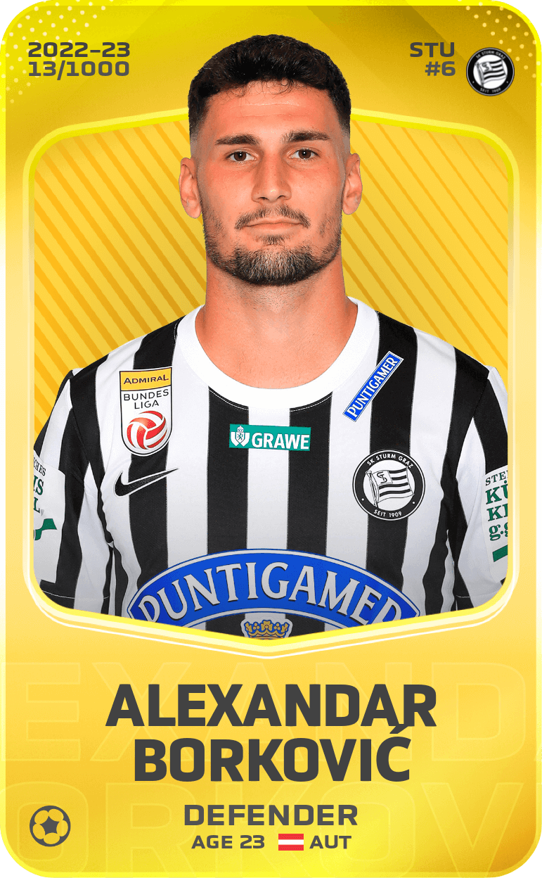 Alexandar Borković 2022-23 • Limited 13/1000