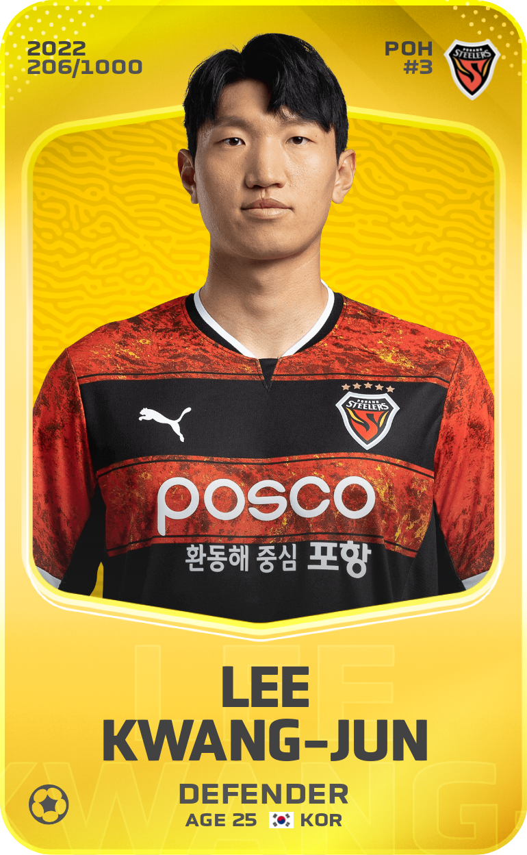 Sorare - Sorare Official - Lee Kwang-Jun 2022-23 • Limited 206/1000 - NFT # 100238402610342096561887193559601290610000068077952040140487562661021658609150