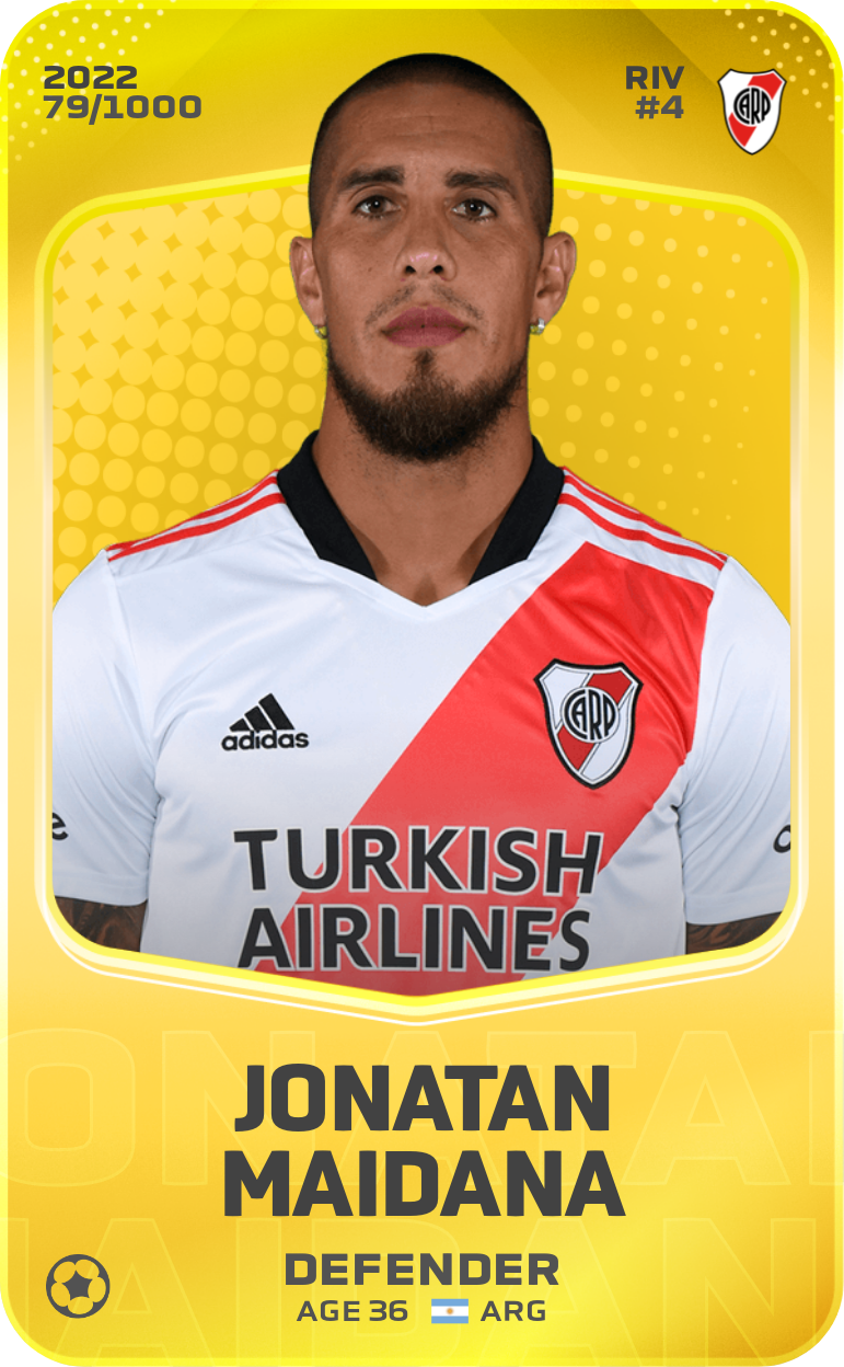 Sorare - Sorare Official - Jonatan Maidana 2022-23 • Limited 79/1000 - NFT # 6539774591386729919990118869418277892364912294743137720339858867805584159502