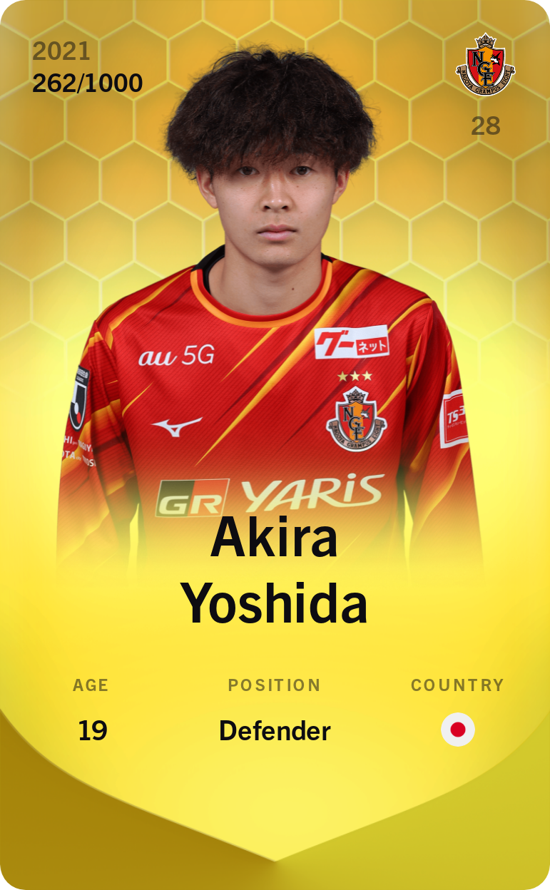 Sorare - Sorare Official - Akira Yoshida 2021-22 • Limited 262/1000 - NFT # 17374396998084990993655913569662344836310073969135203578192800811894762314003