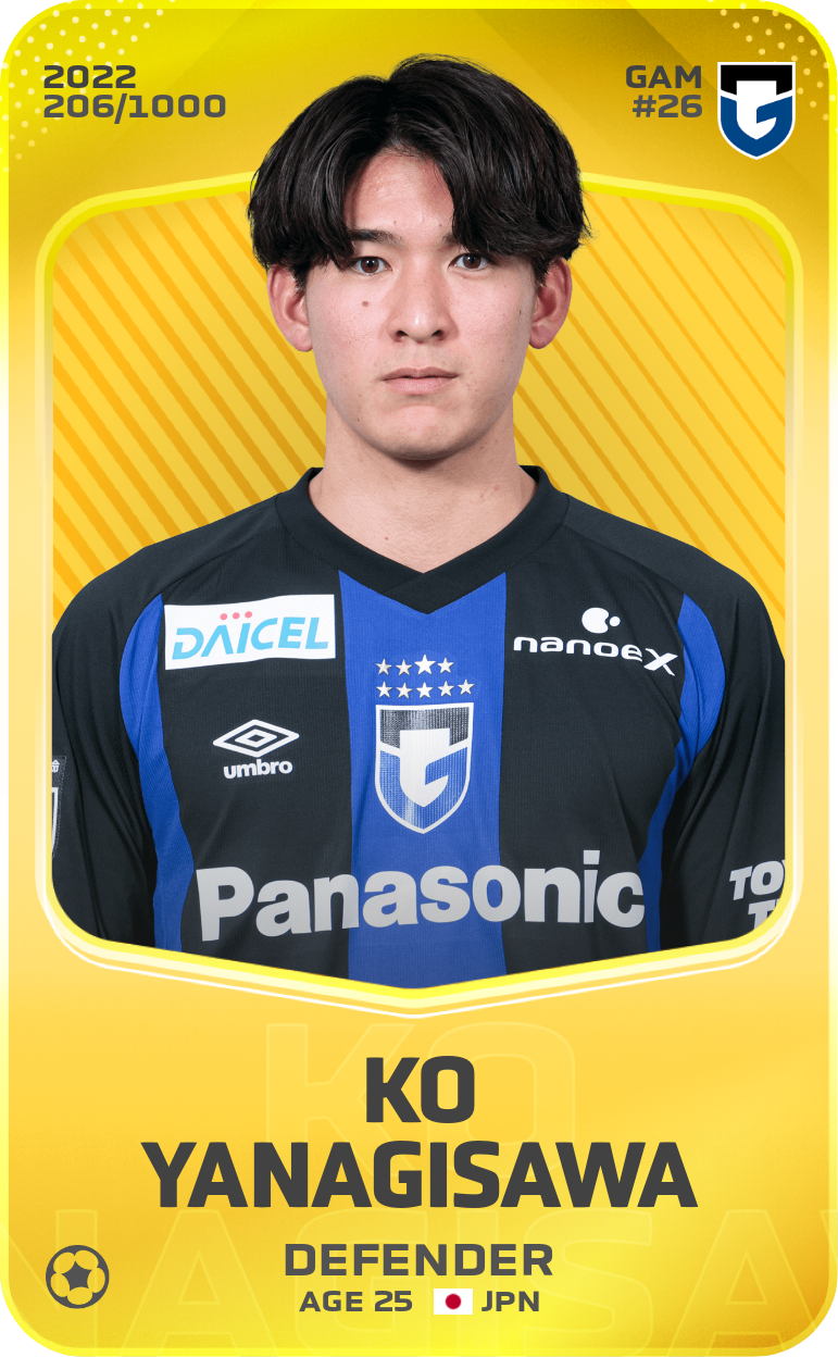 Sorare - Sorare Official - Ko Yanagisawa 2022-23 • Limited 206/1000 - NFT # 51349716836015499708915752900659629944160963757591093757514415002668276164296