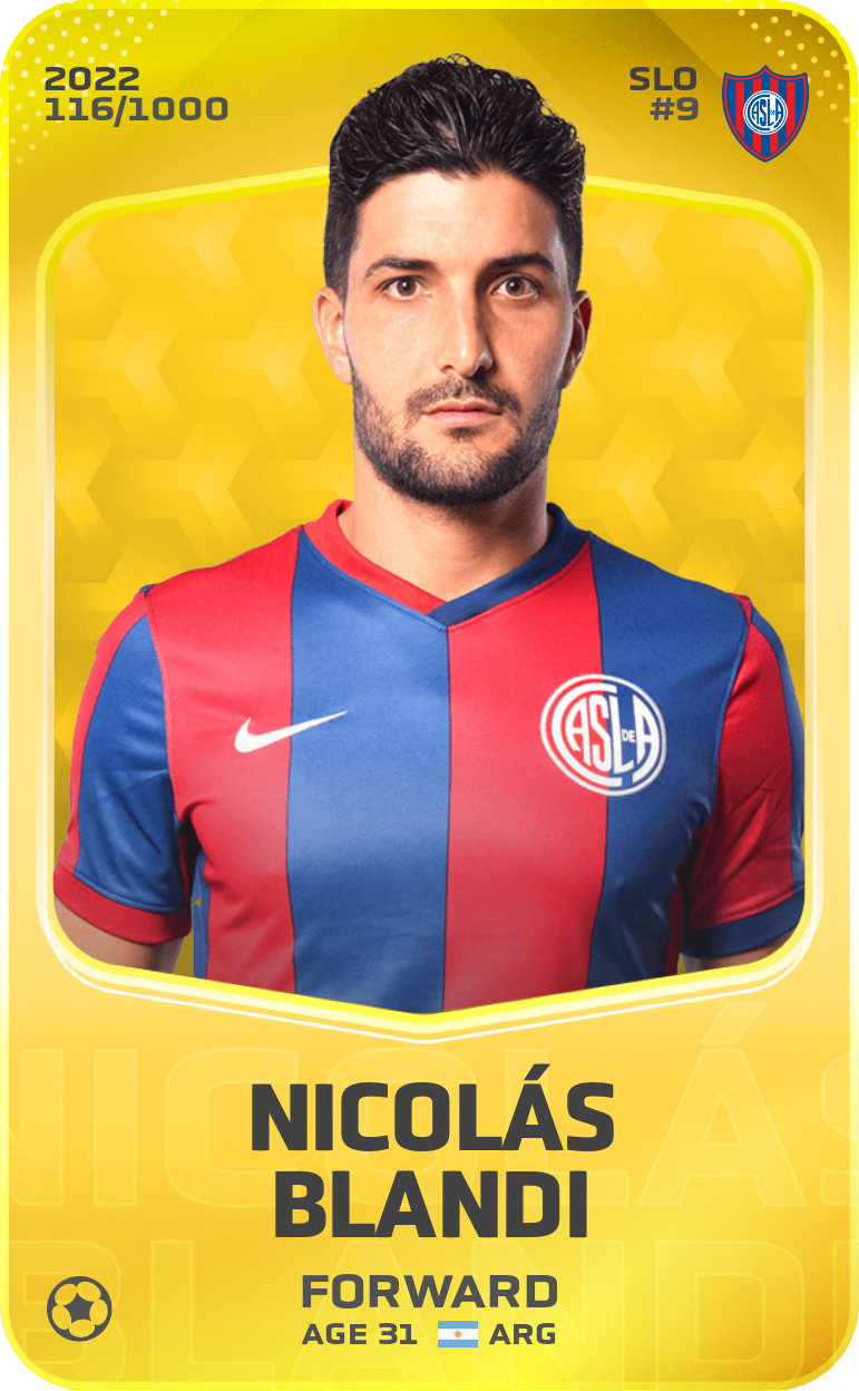 Sorare - Sorare Official - Nicolás Blandi 2022-23 • Limited 116/1000 - NFT # 51713858424644460321176264571334358286552312010047046010767613458107879320183