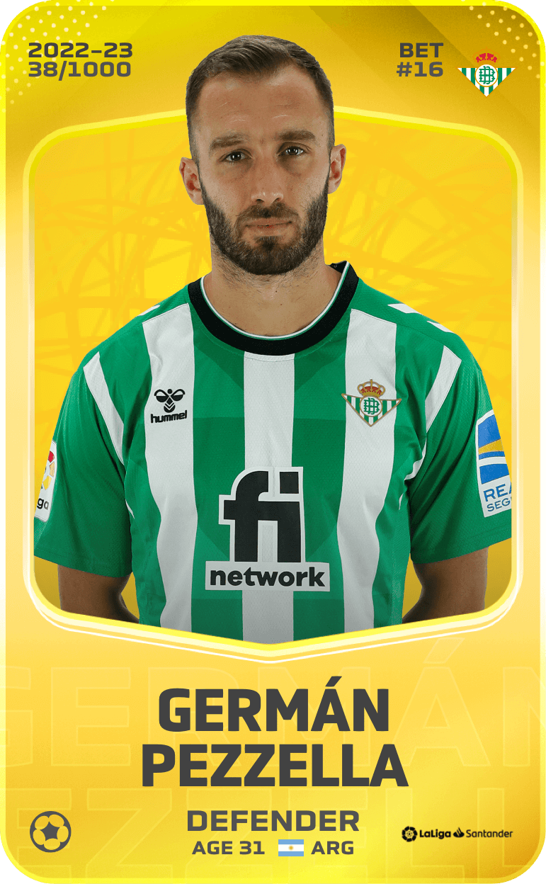 Germán Pezzella 2022-23 • Limited 38/1000