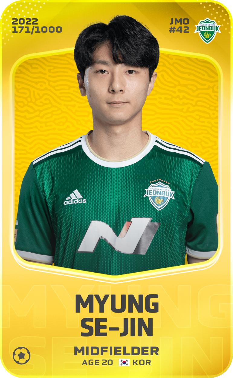 Sorare - Sorare Official - Myung Se-Jin 2022-23 • Limited 171/1000 - NFT # 17581177994549462637397476093631200175678707210147865847770259703635156446242
