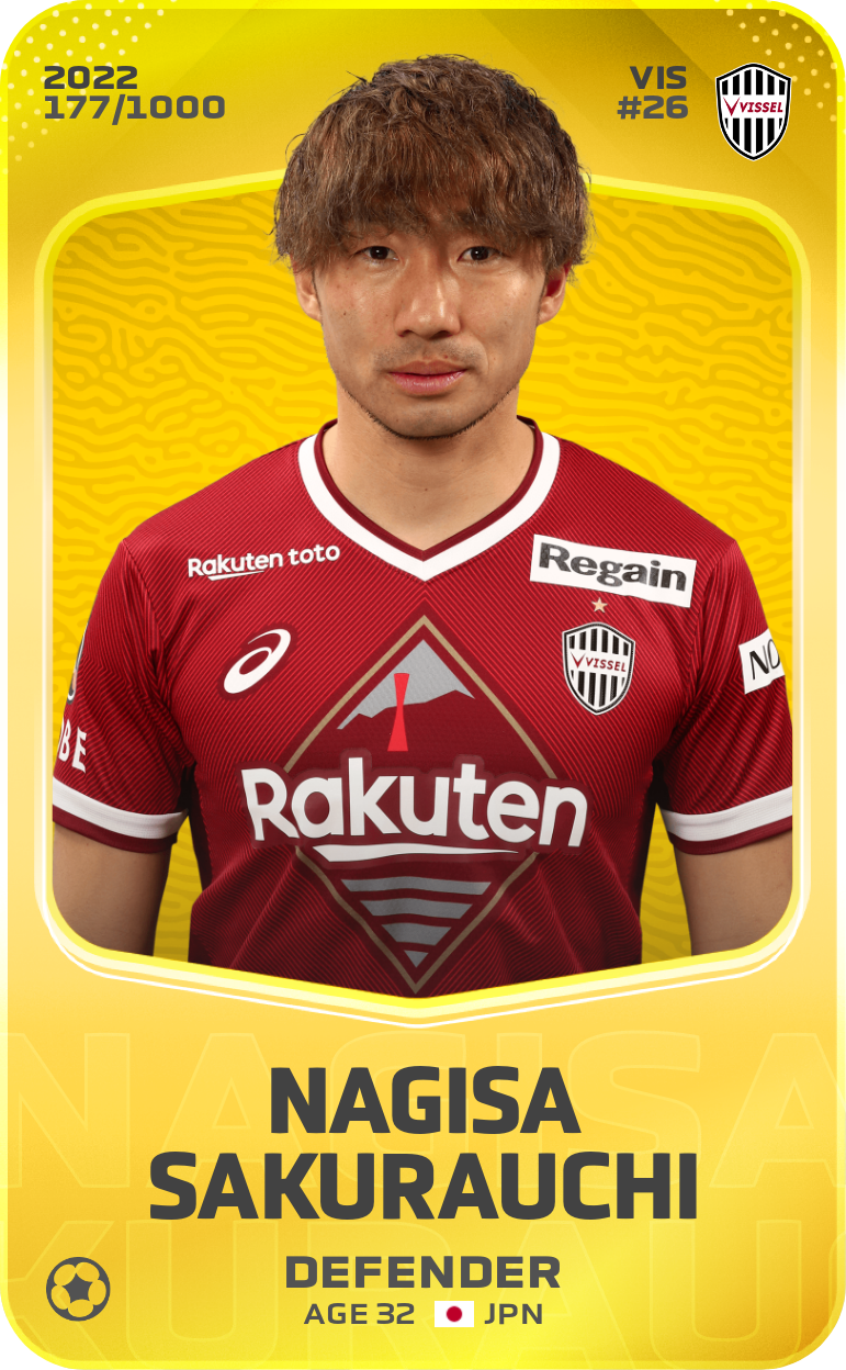 Sorare - Sorare Official - Nagisa Sakurauchi 2022-23 • Limited 177/1000 - NFT # 66338845716370210612226028000520359448296788295072757602512522713525790150031