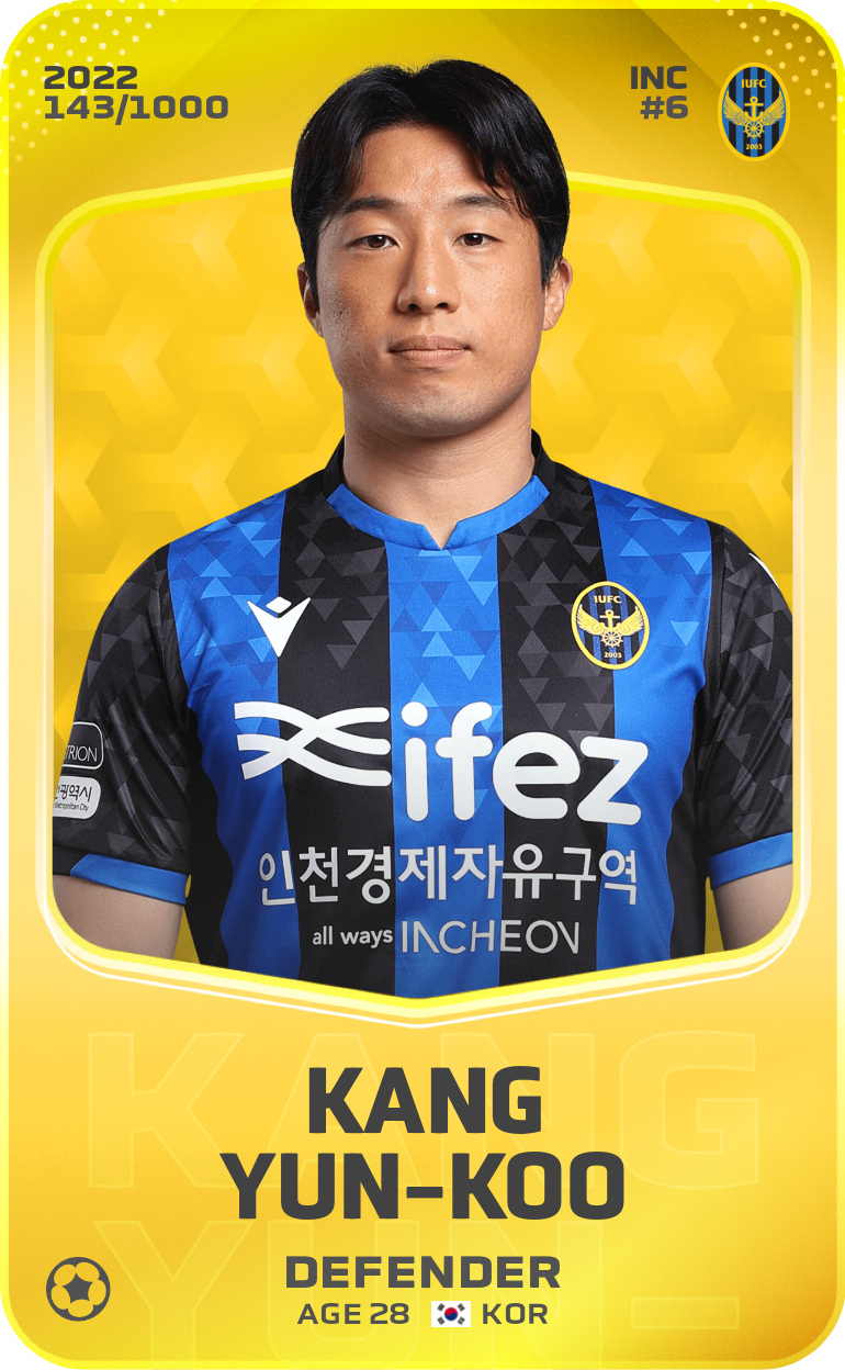 Sorare - Sorare Official - Kang Yun-Koo 2022-23 • Limited 143/1000 - NFT # 26096579973595261569629795880779701584657410216794076633165154273710023375068