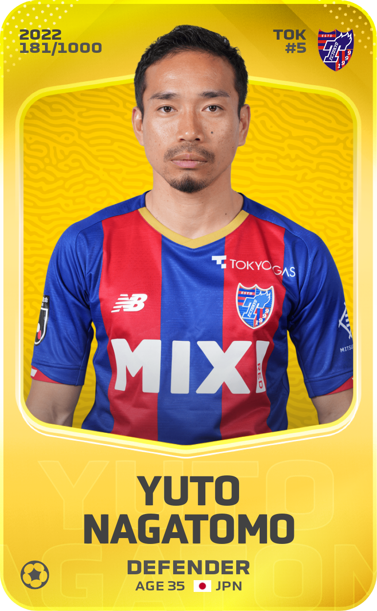 Sorare - Sorare Official - Yuto Nagatomo 2022-23 • Limited 181/1000 - NFT # 103638334626410694587193824328464978796101642352437033018867901458781751644469