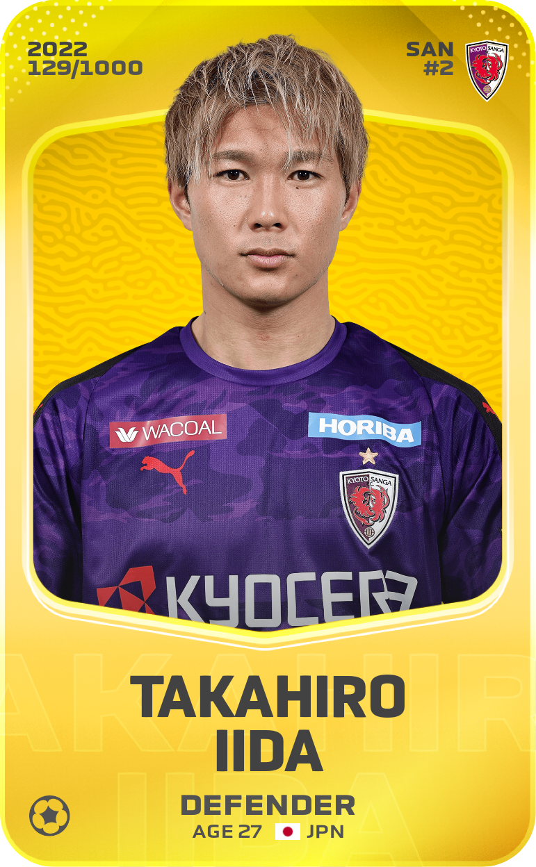 Sorare - Sorare Official - Takahiro Iida 2022-23 • Limited 129/1000 - NFT # 98354531065603398601375143361660097197415540272776760374556437990921119546215