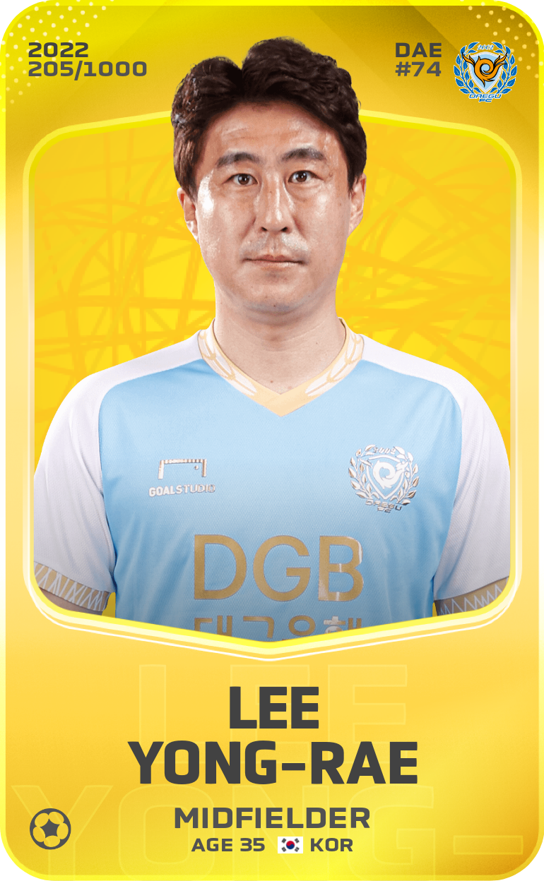 Sorare - Sorare Official - Lee Yong-Rae 2022-23 • Limited 205/1000 - NFT # 77326289249259615087623338787918336167848427576450386215094227753879498821044