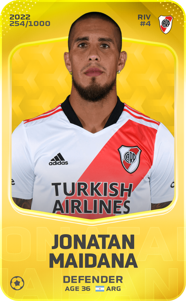 Sorare - Sorare Official - Jonatan Maidana 2022-23 • Limited 254/1000 - NFT # 60209064939153891049722563569330822761867162176643462424064544426003720587519