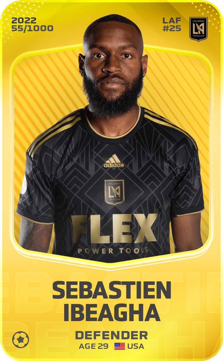 Sorare - Sorare Official - Sebastien Ibeagha 2022-23 • Limited 55/1000 - NFT # 76258942657589763742618435618328516015043209340017309676149443853322845641060