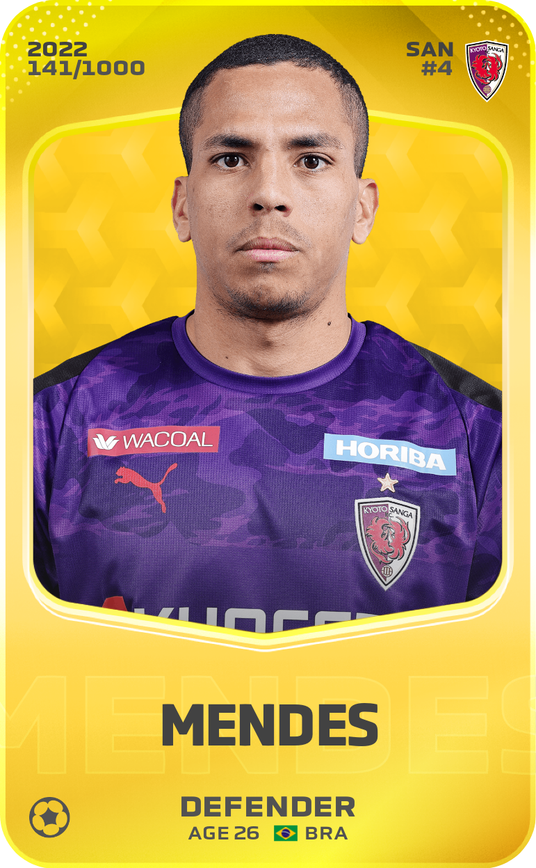 Sorare - Sorare Official - Mendes 2022-23 • Limited 141/1000 - NFT # 51836233836494900865610593934419227955444887448342552338801205133358322165126