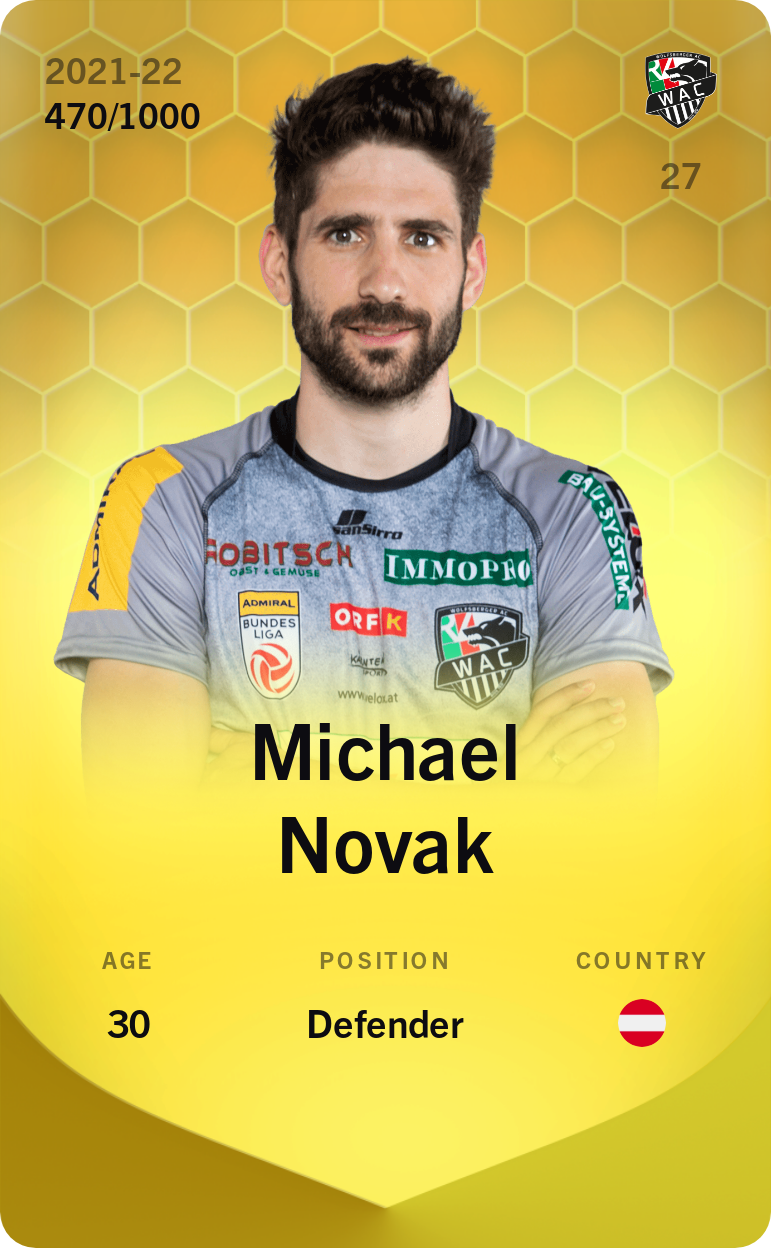 Sorare - Sorare Official - Michael Novak 2021-22 • Limited 470/1000 - NFT # 106870905697134417574580905509577156057258627616050513262631346703143424125652