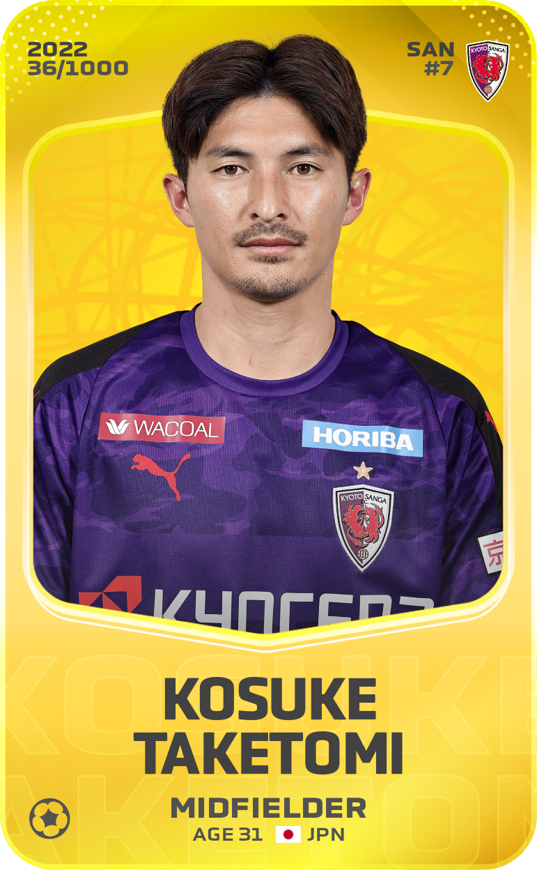 Sorare - Sorare Official - Kosuke Taketomi 2022-23 • Limited 36/1000 - NFT # 73290292400980514024497440722505045836064473124229939953725906731382471089788