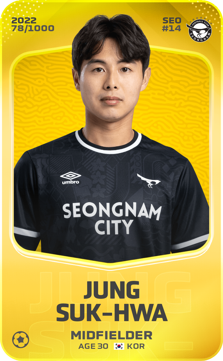 Sorare - Sorare Official - Jung Suk-Hwa 2022-23 • Limited 78/1000 - NFT # 50233194310659626730383287631697275532048607178488651962577092840317252842546