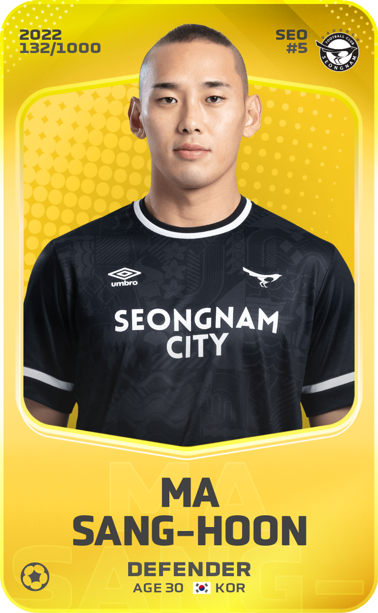 Sorare - Sorare Official - Ma Sang-Hoon 2022-23 • Limited 132/1000 - NFT # 37108331410558640044155270985348147096891363231778012606176417403164843056692