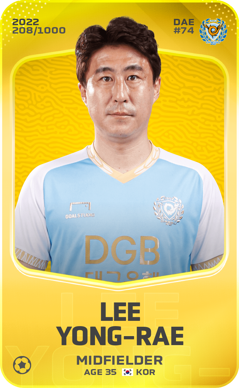 Sorare - Sorare Official - Lee Yong-Rae 2022-23 • Limited 208/1000 - NFT # 115657548863046528535829340139601817942770273967087524084321567320512742797991