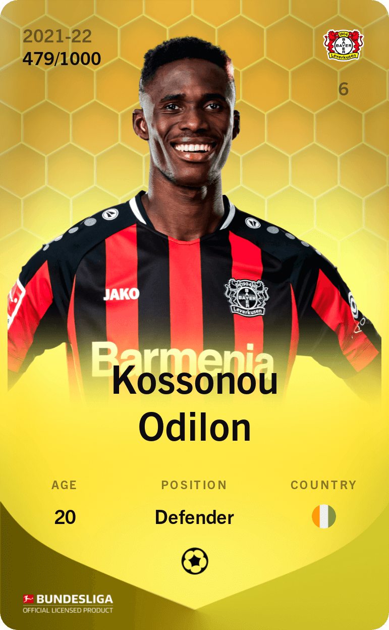 Kossonou Odilon 2021-22 • Limited 479/1000