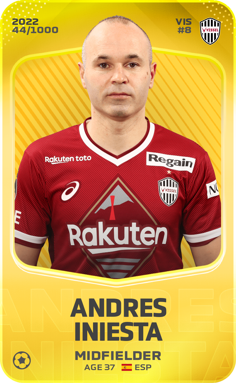 Sorare - Sorare Official - Andres Iniesta 2022-23 • Limited 44/1000 - NFT # 44977297724281421794027616191708415139824897767276098352301339106853009556151