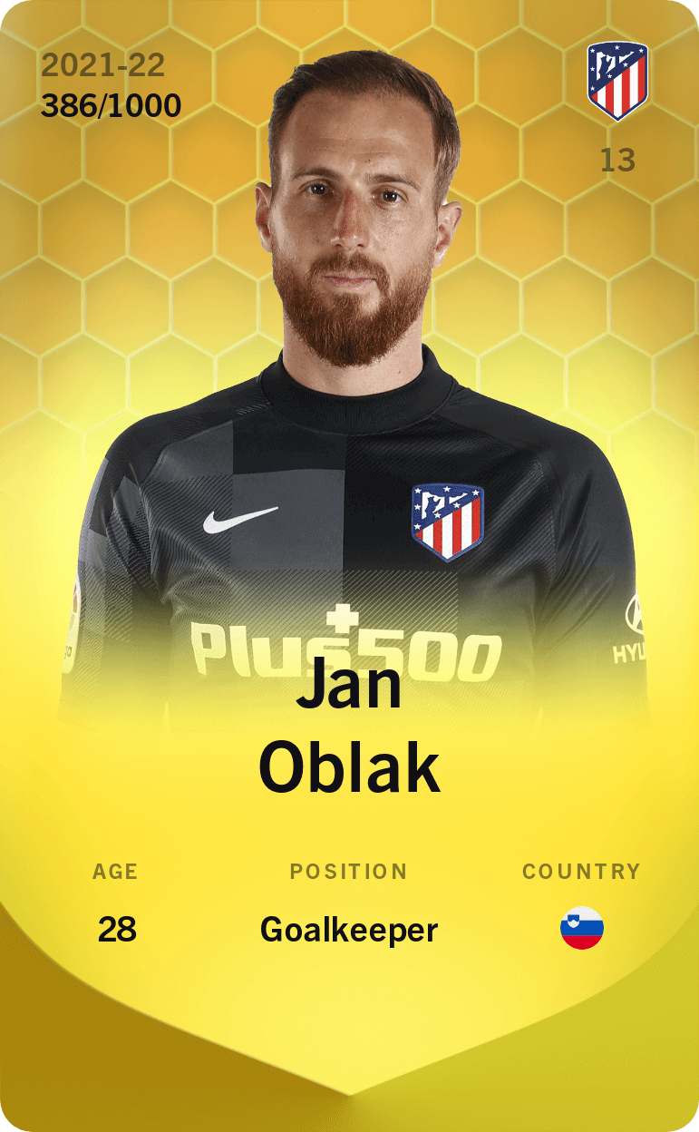 Jan Oblak 2021-22 • Limited 386/1000