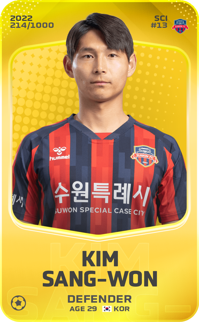 Sorare - Sorare Official - Kim Sang-Won 2022-23 • Limited 214/1000 - NFT # 28500214049212119627853845032800543338324431491217133823265167429281765344952