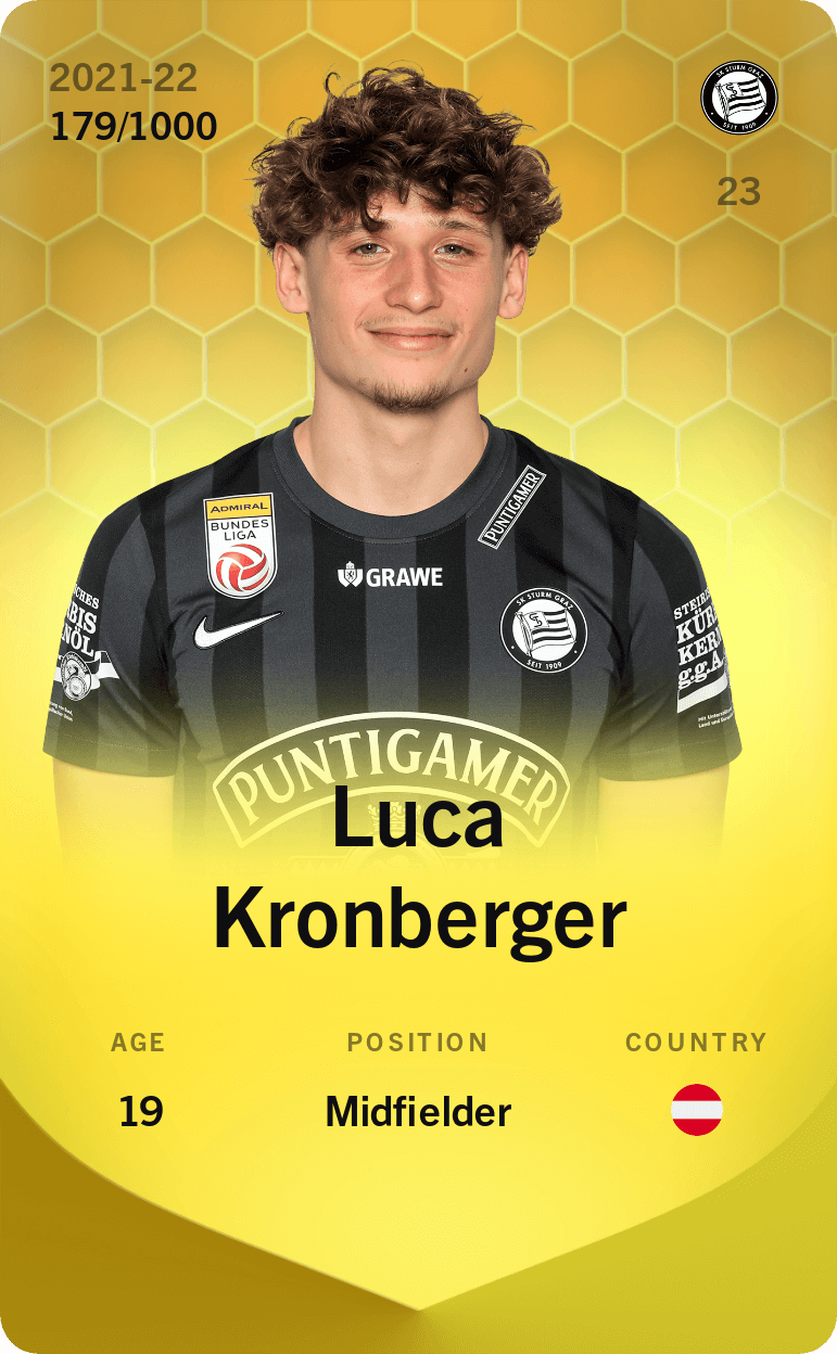 Luca Kronberger 2021-22 • Limited 179/1000