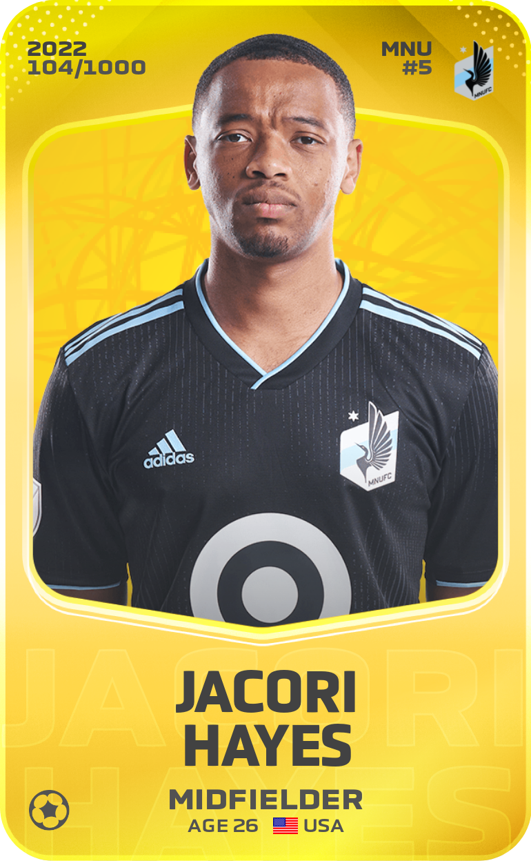 Sorare - Sorare Official - Jacori Hayes 2022-23 • Limited 104/1000 - NFT # 67381662563967568250107354379881072747874619574271109452138178488575423683955