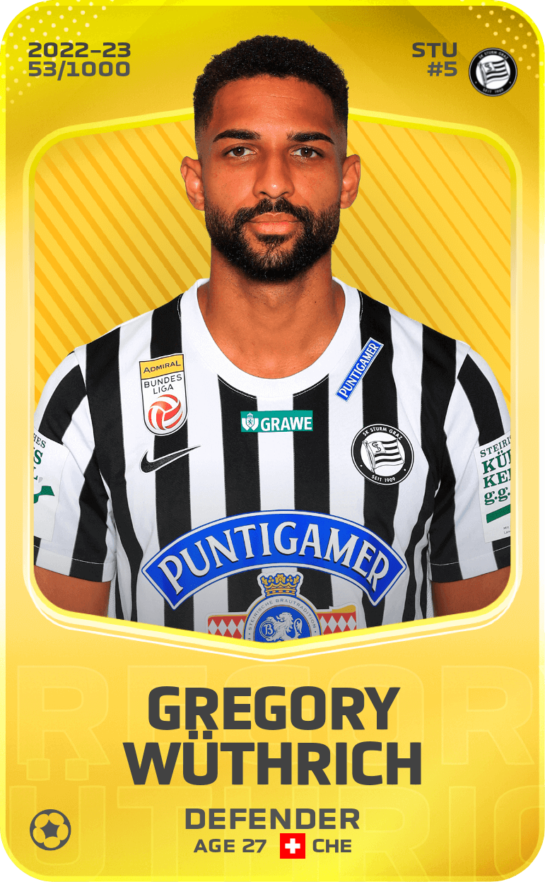 Gregory Wüthrich 2022-23 • Limited 53/1000
