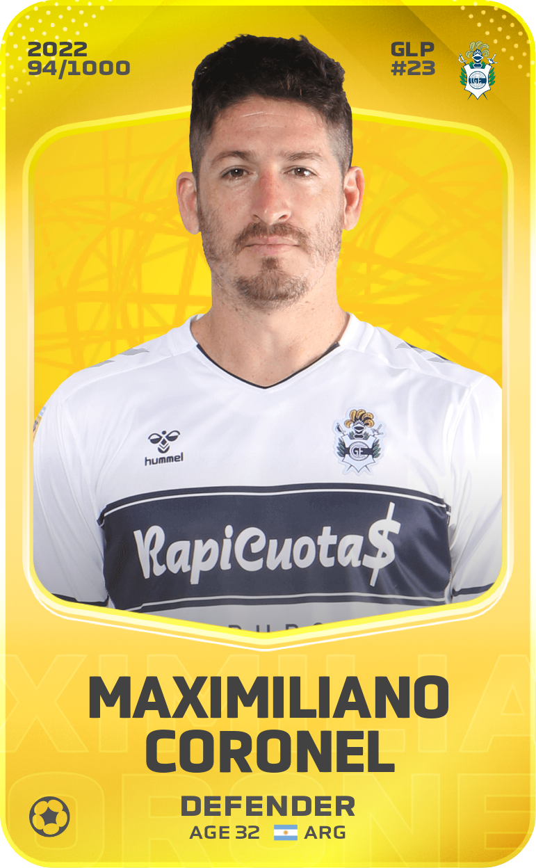 Sorare - Sorare Official - Maximiliano Coronel 2022-23 • Limited 94/1000 - NFT # 37049098946048797303201884167144216241781164542913317018150833692836165010822