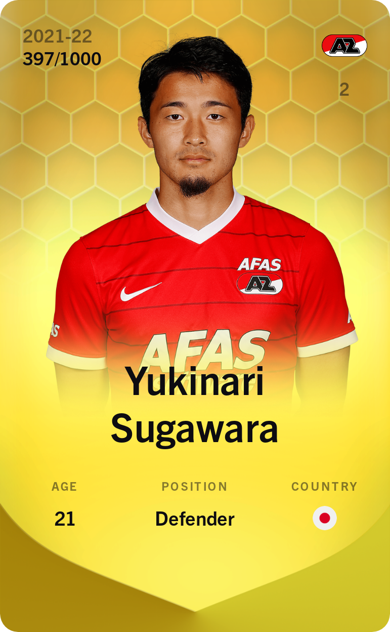Sorare - Sorare Official - Yukinari Sugawara 2021-22 • Limited 397/1000 - NFT # 5679638438523608352021902577410485865685834332769666589039768466043126547864