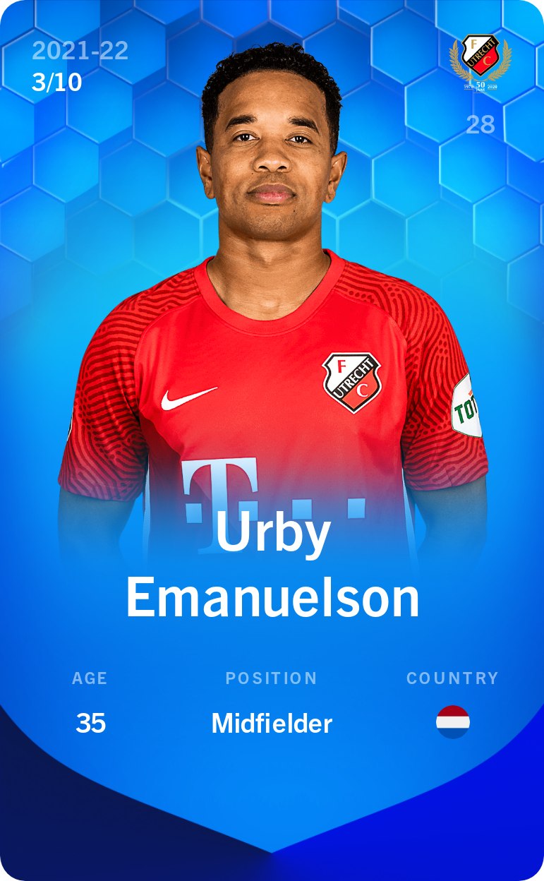 Sorare - Sorare Official - Urby Emanuelson 2021-22 • Super Rare 3/10 - NFT # 91627591795996364218099415013551635794248169878205011873608572607797318656495