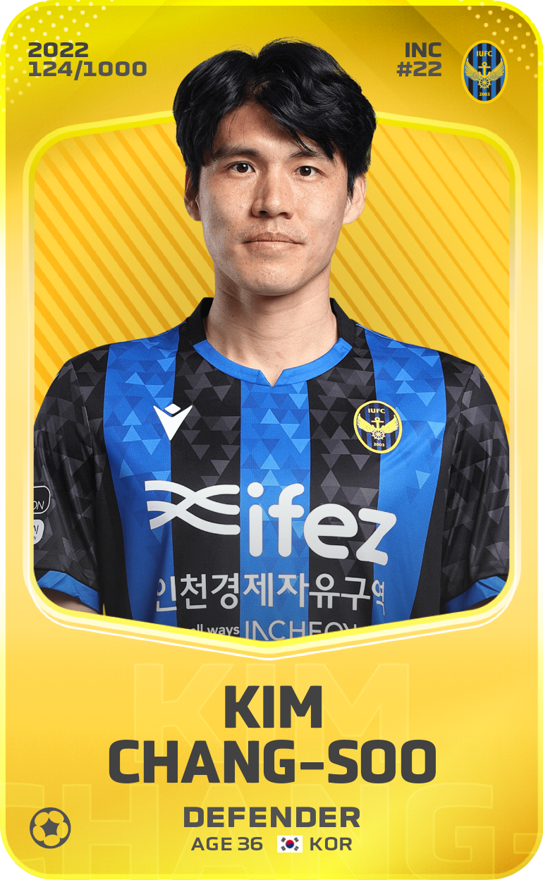 Sorare - Sorare Official - Kim Chang-Soo 2022-23 • Limited 124/1000 - NFT # 37778898896536373393824049511737873302151060803029118674477989816820778273246