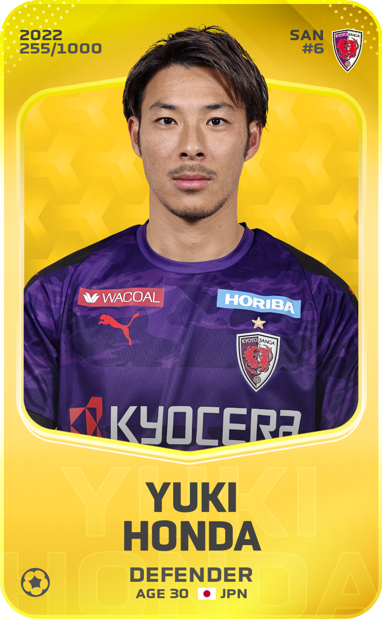 Sorare - Sorare Official - Yuki Honda 2022-23 • Limited 255/1000 - NFT # 97821024061814014185837991963959627759074679361468241946004823218312717647896