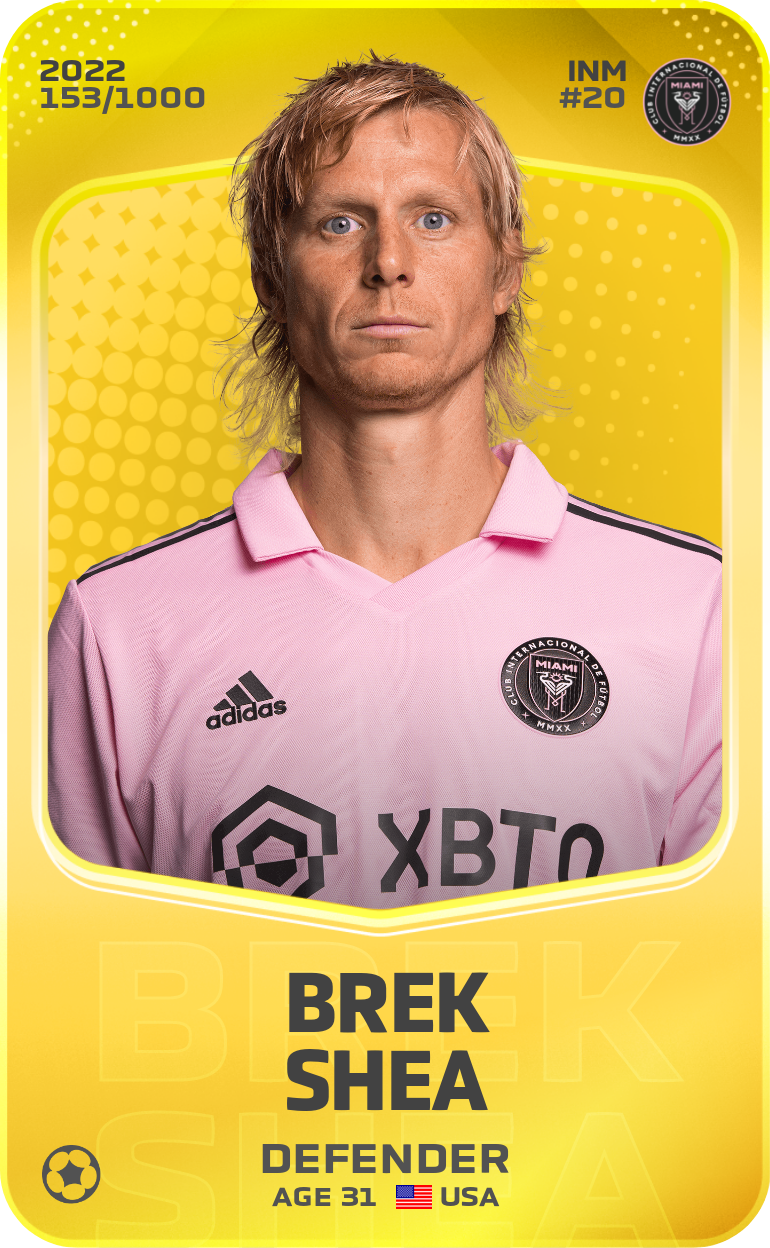 Sorare - Sorare Official - Brek Shea 2022-23 • Limited 153/1000 - NFT # 26149775549613209166781913283129304128266390104607393371515859324578512041214